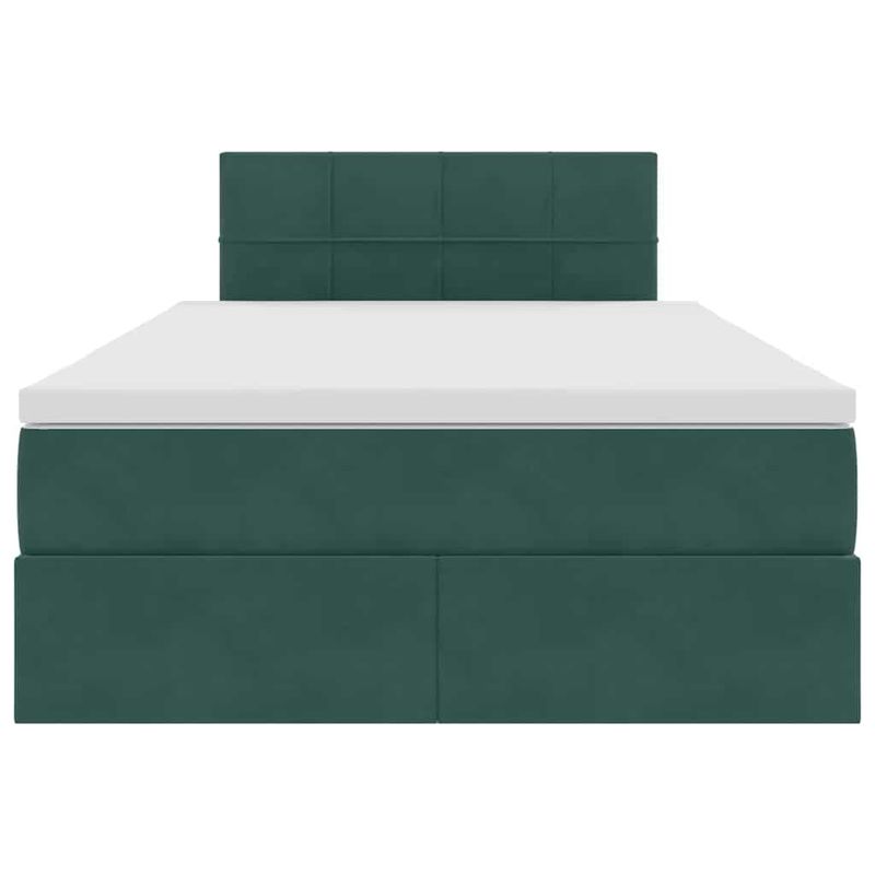 Casa si Gradina - Mobilier - Paturi si accesorii - Paturi - Pat cu lumini cu banda LED Verde inchis 120 x 200 cm Catifea - Infinity.ro