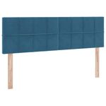 Casa si Gradina - Mobilier - Paturi si accesorii - Paturi - Pat cu lumini cu banda LED Albastru inchis 140 x 190 cm Catifea - Infinity.ro