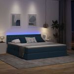 Casa si Gradina - Mobilier - Paturi si accesorii - Paturi - Pat cu lumini cu banda LED albastru 180 x 200 cm tesatura - Infinity.ro