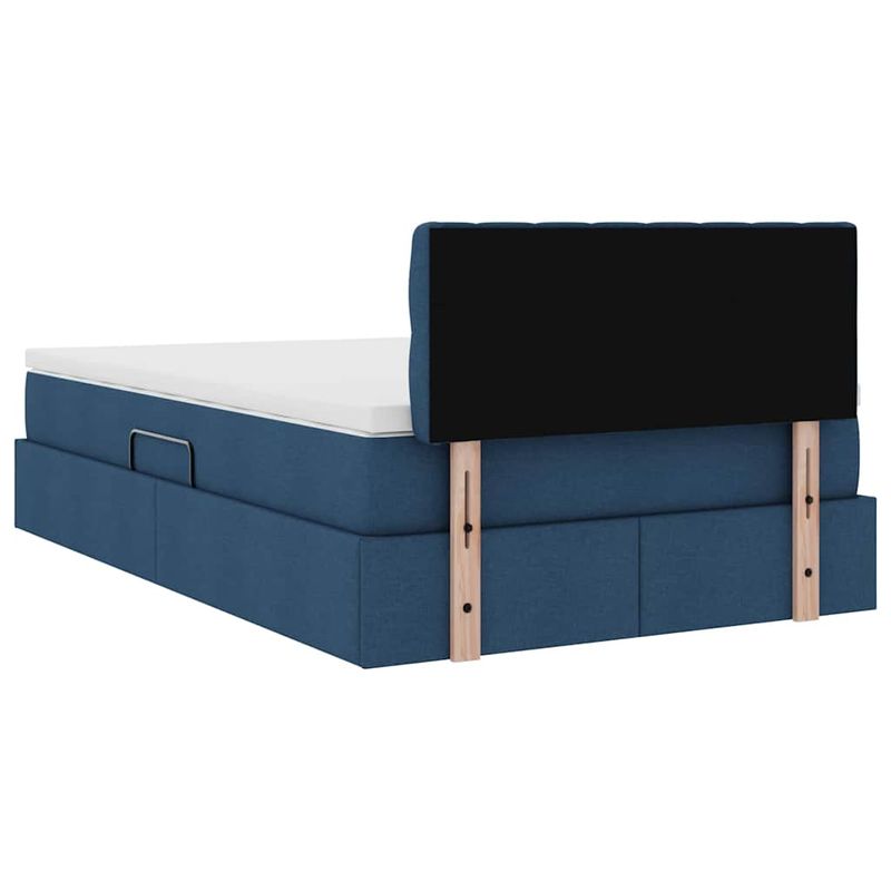 Casa si Gradina - Mobilier - Paturi si accesorii - Paturi - Pat cu lumini cu banda LED albastru 120 x 200 cm tesatura - Infinity.ro