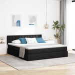 Casa si Gradina - Mobilier - Paturi si accesorii - Paturi - Pat cu lumini cu banda LED Negru 160 x 200 cm tesatura - Infinity.ro