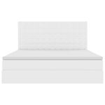 Casa si Gradina - Mobilier - Paturi si accesorii - Paturi - Pat cu lumini cu banda LED Alb pur 160 x 200 cm PVC - Infinity.ro