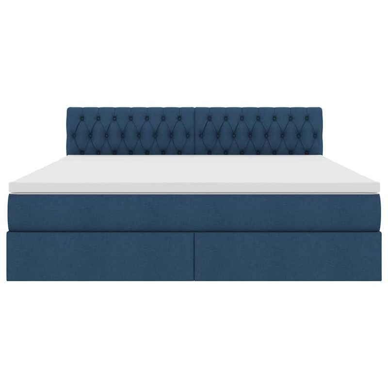 Casa si Gradina - Mobilier - Paturi si accesorii - Paturi - Pat cu lumini cu banda LED albastru 180 x 200 cm tesatura - Infinity.ro