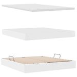 Casa si Gradina - Mobilier - Paturi si accesorii - Paturi - Pat cu lumini cu banda LED Alb pur 160 x 200 cm PVC - Infinity.ro