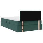 Casa si Gradina - Mobilier - Paturi si accesorii - Paturi - Pat cu lumini cu banda LED Verde inchis 120 x 200 cm Catifea - Infinity.ro