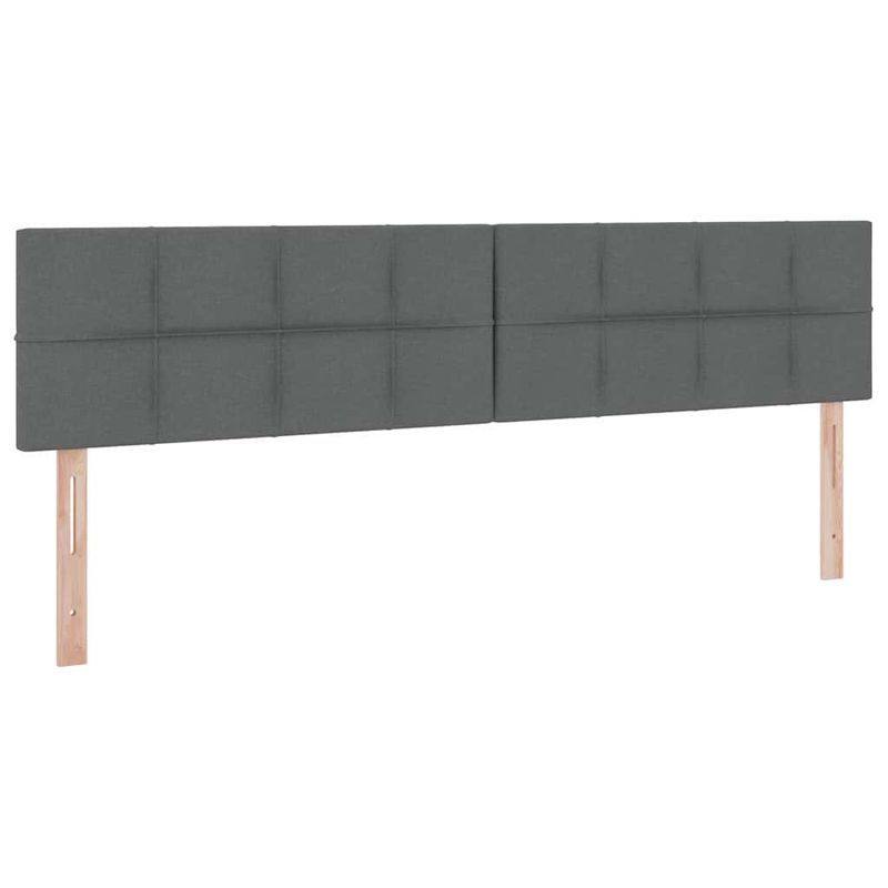 Casa si Gradina - Mobilier - Paturi si accesorii - Paturi - Pat cu lumini cu banda LED Gri inchis 200 x 200 cm tesatura - Infinity.ro