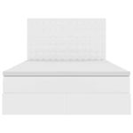 Casa si Gradina - Mobilier - Paturi si accesorii - Paturi - Pat cu lumini cu banda LED Alb pur 140 x 190 cm PVC - Infinity.ro
