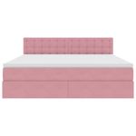 Casa si Gradina - Mobilier - Paturi si accesorii - Paturi - Pat cu lumini cu banda LED Roz 160 x 200 cm Catifea - Infinity.ro