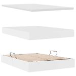 Casa si Gradina - Mobilier - Paturi si accesorii - Paturi - Pat cu lumini cu banda LED Alb pur 140 x 190 cm PVC - Infinity.ro