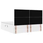 Casa si Gradina - Mobilier - Paturi si accesorii - Paturi - Pat cu lumini cu banda LED Alb pur 160 x 200 cm PVC - Infinity.ro