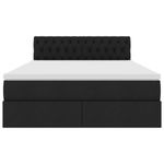 Casa si Gradina - Mobilier - Paturi si accesorii - Paturi - Pat cu lumini cu banda LED Negru 140 x 200 cm tesatura - Infinity.ro
