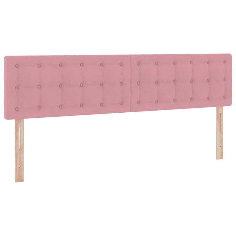 Casa si Gradina - Mobilier - Paturi si accesorii - Paturi - Pat cu lumini cu banda LED Roz 160 x 200 cm Catifea - Infinity.ro