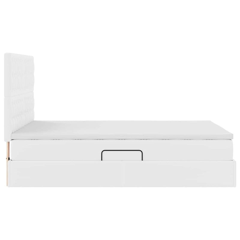 Casa si Gradina - Mobilier - Paturi si accesorii - Paturi - Pat cu lumini cu banda LED Alb pur 140 x 190 cm PVC - Infinity.ro