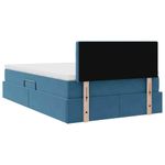 Casa si Gradina - Mobilier - Paturi si accesorii - Paturi - Pat cu lumini cu banda LED Albastru inchis 120 x 200 cm Catifea - Infinity.ro
