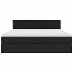 Casa si Gradina - Mobilier - Paturi si accesorii - Paturi - Pat cu lumini cu banda LED Negru 160 x 200 cm tesatura - Infinity.ro