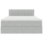 Casa si Gradina - Mobilier - Paturi si accesorii - Paturi - Pat cu lumini cu banda LED Gri deschis 140 x 190 cm Catifea - Infinity.ro