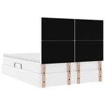 Casa si Gradina - Mobilier - Paturi si accesorii - Paturi - Pat cu lumini cu banda LED Alb pur 140 x 190 cm PVC - Infinity.ro