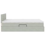 Casa si Gradina - Mobilier - Paturi si accesorii - Paturi - Pat cu lumini cu banda LED Gri deschis 140 x 190 cm Catifea - Infinity.ro