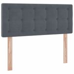 Casa si Gradina - Mobilier - Paturi si accesorii - Paturi - Pat cu lumini cu banda LED Gri inchis 120 x 200 cm Catifea - Infinity.ro