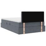 Casa si Gradina - Mobilier - Paturi si accesorii - Paturi - Pat cu lumini cu banda LED Gri inchis 120 x 200 cm Catifea - Infinity.ro