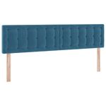 Casa si Gradina - Mobilier - Paturi si accesorii - Paturi - Pat cu lumini cu banda LED Albastru inchis 160 x 200 cm Catifea - Infinity.ro