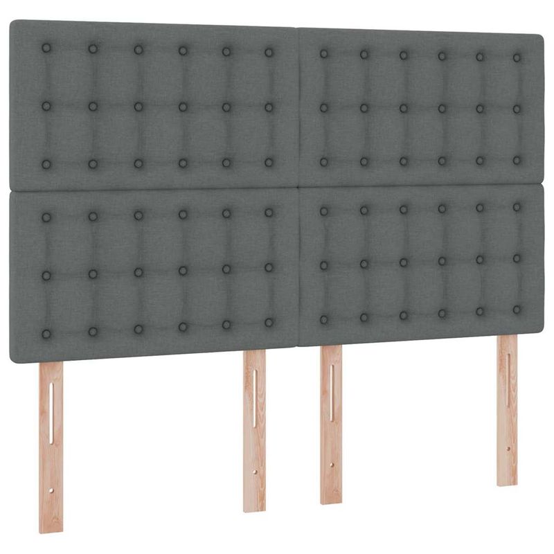 Casa si Gradina - Mobilier - Paturi si accesorii - Paturi - Pat cu lumini cu banda LED Gri inchis 140 x 190 cm tesatura - Infinity.ro