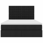 Casa si Gradina - Mobilier - Paturi si accesorii - Paturi - Pat cu lumini cu banda LED Negru 140 x 200 cm tesatura - Infinity.ro