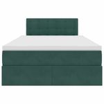 Casa si Gradina - Mobilier - Paturi si accesorii - Paturi - Pat cu lumini cu banda LED Verde inchis 120 x 200 cm Catifea - Infinity.ro