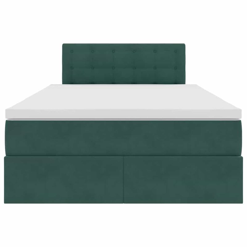 Casa si Gradina - Mobilier - Paturi si accesorii - Paturi - Pat cu lumini cu banda LED Verde inchis 120 x 200 cm Catifea - Infinity.ro
