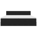 Casa si Gradina - Mobilier - Paturi si accesorii - Paturi - Pat cu lumini cu banda LED Negru 200 x 200 cm Catifea - Infinity.ro