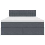 Casa si Gradina - Mobilier - Paturi si accesorii - Paturi - Pat cu lumini cu banda LED Gri inchis 140 x 190 cm Catifea - Infinity.ro