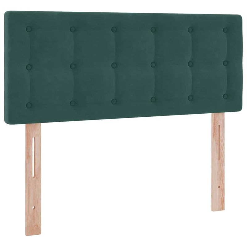Casa si Gradina - Mobilier - Paturi si accesorii - Paturi - Pat cu lumini cu banda LED Verde inchis 120 x 200 cm Catifea - Infinity.ro