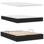 Casa si Gradina - Mobilier - Paturi si accesorii - Paturi - Pat cu lumini cu banda LED Negru 140 x 190 cm tesatura - Infinity.ro