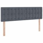 Casa si Gradina - Mobilier - Paturi si accesorii - Paturi - Pat cu lumini cu banda LED Gri inchis 140 x 190 cm Catifea - Infinity.ro