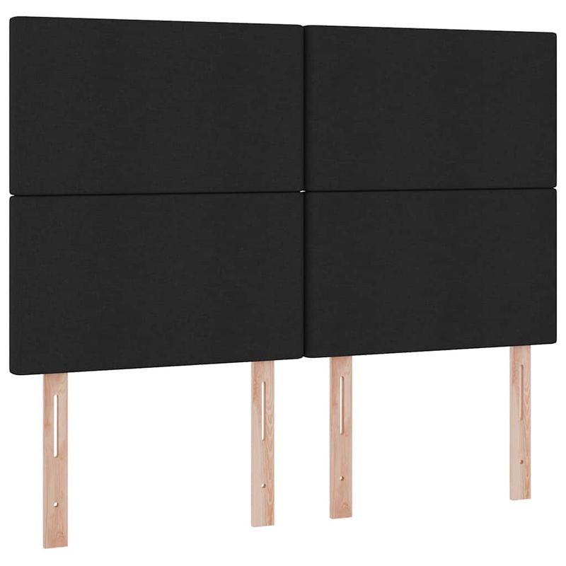 Casa si Gradina - Mobilier - Paturi si accesorii - Paturi - Pat cu lumini cu banda LED Negru 140 x 190 cm tesatura - Infinity.ro