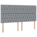 Casa si Gradina - Mobilier - Paturi si accesorii - Paturi - Pat cu lumini cu banda LED Gri deschis 160 x 200 cm tesatura - Infinity.ro