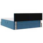 Casa si Gradina - Mobilier - Paturi si accesorii - Paturi - Pat cu lumini cu banda LED Albastru inchis 180 x 200 cm Catifea - Infinity.ro