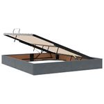 Casa si Gradina - Mobilier - Paturi si accesorii - Paturi - Pat cu lumini cu banda LED Gri inchis 160 x 200 cm Catifea - Infinity.ro