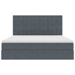 Casa si Gradina - Mobilier - Paturi si accesorii - Paturi - Pat cu lumini cu banda LED Gri inchis 160 x 200 cm Catifea - Infinity.ro