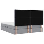 Casa si Gradina - Mobilier - Paturi si accesorii - Paturi - Pat cu lumini cu banda LED Gri deschis 160 x 200 cm tesatura - Infinity.ro