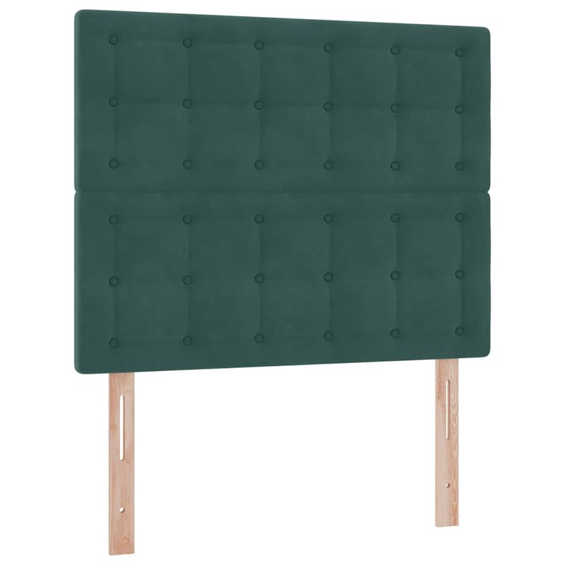 Casa si Gradina - Mobilier - Paturi si accesorii - Paturi - Pat cu lumini cu banda LED Verde inchis 120 x 200 cm Catifea - Infinity.ro