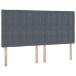 Casa si Gradina - Mobilier - Paturi si accesorii - Paturi - Pat cu lumini cu banda LED Gri inchis 160 x 200 cm Catifea - Infinity.ro