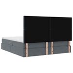 Casa si Gradina - Mobilier - Paturi si accesorii - Paturi - Pat cu lumini cu banda LED Gri inchis 160 x 200 cm Catifea - Infinity.ro
