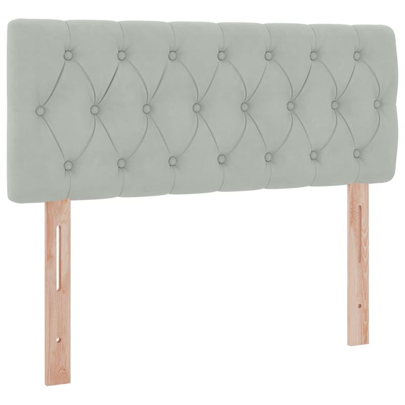 Casa si Gradina - Mobilier - Paturi si accesorii - Paturi - Pat cu lumini cu banda LED Gri deschis 120 x 200 cm Catifea - Infinity.ro