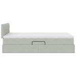 Casa si Gradina - Mobilier - Paturi si accesorii - Paturi - Pat cu lumini cu banda LED Gri deschis 120 x 200 cm Catifea - Infinity.ro