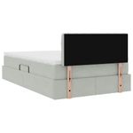 Casa si Gradina - Mobilier - Paturi si accesorii - Paturi - Pat cu lumini cu banda LED Gri deschis 120 x 200 cm Catifea - Infinity.ro