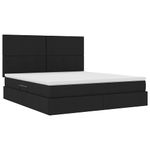 Casa si Gradina - Mobilier - Paturi si accesorii - Paturi - Pat cu lumini cu banda LED Negru 160 x 200 cm tesatura - Infinity.ro