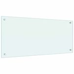 Casa si Gradina - Sanitare - Chiuveta bucatarie si accesorii - Accesorii chiuvete - Spate de bucatarie 2 pcs Alb 90 x 40 cm sticla securizata - Infinity.ro