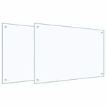 Casa si Gradina - Sanitare - Chiuveta bucatarie si accesorii - Accesorii chiuvete - Spate de bucatarie 2 pcs Transparent 90 x 60 cm - Infinity.ro