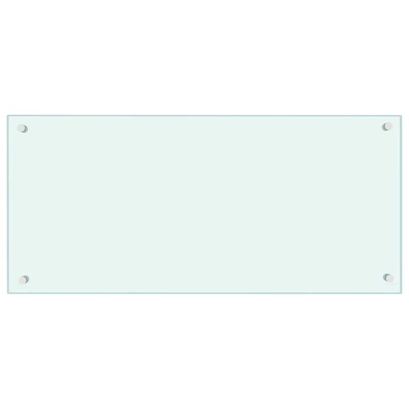 Casa si Gradina - Sanitare - Chiuveta bucatarie si accesorii - Accesorii chiuvete - Spate de bucatarie 2 pcs Alb 90 x 40 cm sticla securizata - Infinity.ro